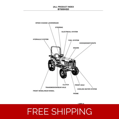 KUBOTA B7800HSD PARTS MANUAL KUBOTA B7800HSD PARTS MANUAL